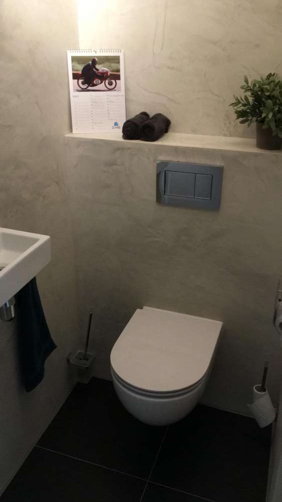 Beton ciré badkamer in Veenendaal